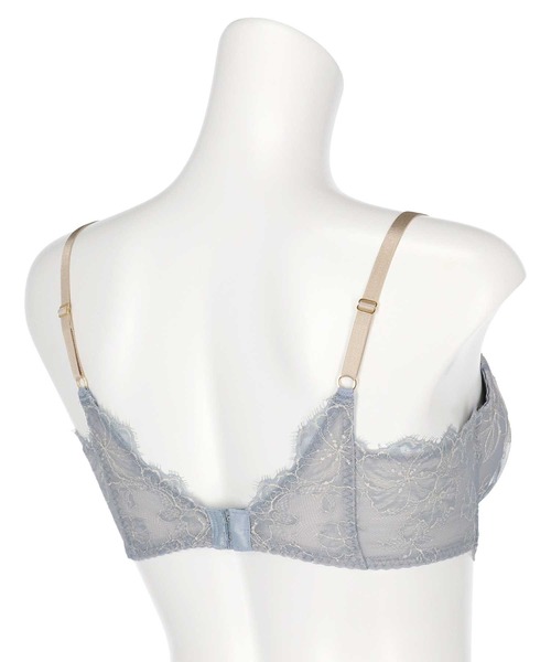 AMPHI（アンフィ）の「｢デイアップブラ-重力からバストを守る-｣花柄エンブロイダリーレース　ブラジャー　D-Ecup（ブラジャー・レディース・ミント/チャコールグレー/ブラック/ベージュ/ピンク/アイボリー/クリアグリーン/サックスブルー・D70/E70/D65/E65/E75/D75）」の16枚目の写真