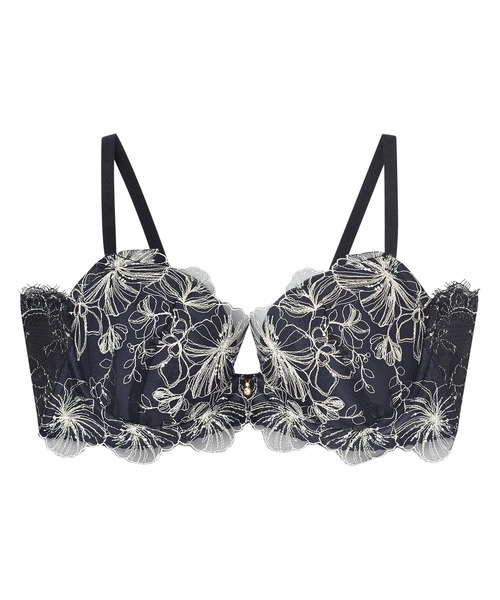 AMPHI（アンフィ）の「｢デイアップブラ-重力からバストを守る-｣花柄エンブロイダリーレース　ブラジャー　D-Ecup（ブラジャー・レディース・ミント/チャコールグレー/ブラック/ベージュ/ピンク/アイボリー/クリアグリーン/サックスブルー・D70/E70/D65/E65/E75/D75）」の9枚目の写真