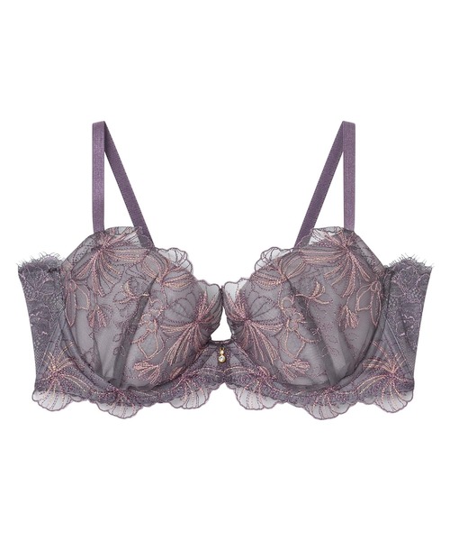 AMPHI（アンフィ）の「｢デイアップブラ-重力からバストを守る-｣花柄エンブロイダリーレース　ブラジャー　D-Ecup（ブラジャー・レディース・ミント/チャコールグレー/ブラック/ベージュ/ピンク/アイボリー/クリアグリーン/サックスブルー・D70/E70/D65/E65/E75/D75）」の10枚目の写真