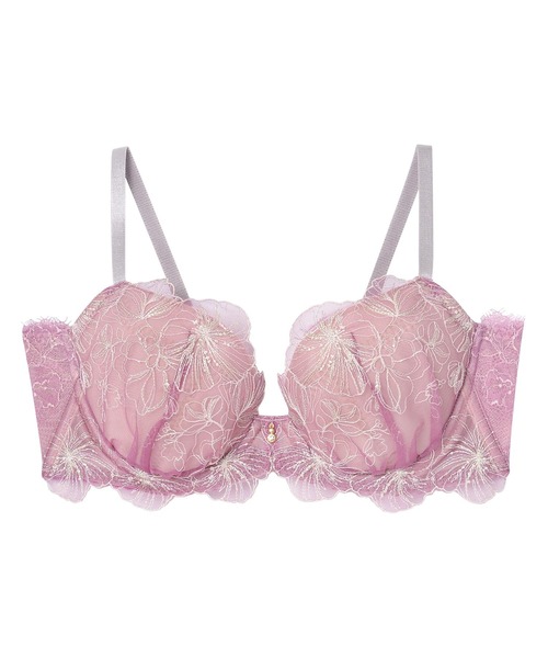 AMPHI（アンフィ）の「｢デイアップブラ-重力からバストを守る-｣花柄エンブロイダリーレース　ブラジャー　D-Ecup（ブラジャー・レディース・ミント/チャコールグレー/ブラック/ベージュ/ピンク/アイボリー/クリアグリーン/サックスブルー・D70/E70/D65/E65/E75/D75）」の12枚目の写真