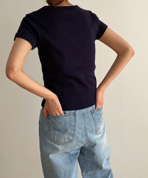 tシャツ El mar　コンパクトベロア半袖Tシャツ レディース El mar コンパクトベロア半袖Tシャツ（Tシャツ/カットソー