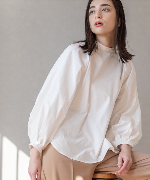 OPAQUE.CLIP（オペークドットクリップ）の「◆ボリュームスリーブブラウス【洗濯機洗い可】（シャツ/ブラウス・レディース・ブラック系2/ホワイト系/ブルー系2/ベージュ・36/40/42/38）」の21枚目の写真