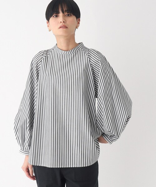 OPAQUE.CLIP（オペークドットクリップ）の「◆ボリュームスリーブブラウス【洗濯機洗い可】（シャツ/ブラウス・レディース・ブラック系2/ホワイト系/ブルー系2/ベージュ・36/40/42/38）」の5枚目の写真