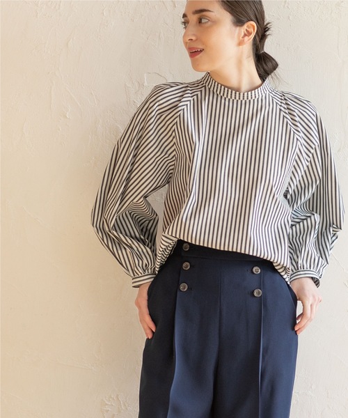 OPAQUE.CLIP（オペークドットクリップ）の「◆ボリュームスリーブブラウス【洗濯機洗い可】（シャツ/ブラウス・レディース・ブラック系2/ホワイト系/ブルー系2/ベージュ・36/40/42/38）」の19枚目の写真