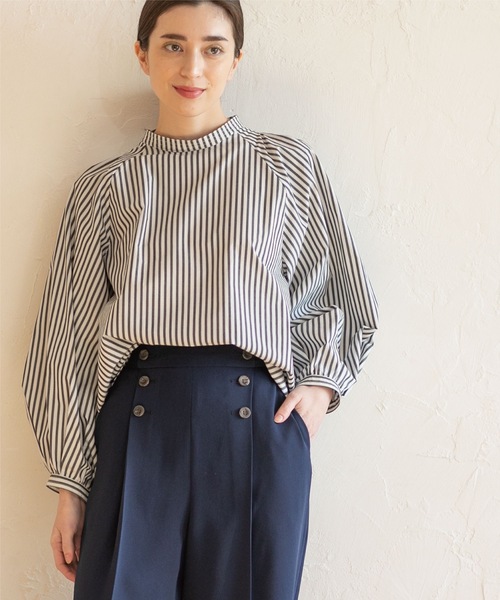 OPAQUE.CLIP（オペークドットクリップ）の「◆ボリュームスリーブブラウス【洗濯機洗い可】（シャツ/ブラウス・レディース・ブラック系2/ホワイト系/ブルー系2/ベージュ・36/40/42/38）」の18枚目の写真