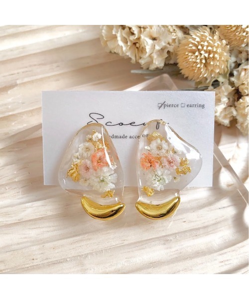 tone(トーン)の「【S.coeuf】【S.coeuf】ピアス さんかく×三日月(MA)(ピアス(両耳用)・レディース・パープル/オレンジ・FREE)」の2枚目の写真