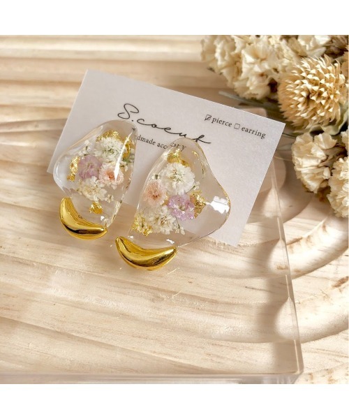 tone(トーン)の「【S.coeuf】【S.coeuf】ピアス さんかく×三日月(MA)(ピアス(両耳用)・レディース・パープル/オレンジ・FREE)」の3枚目の写真
