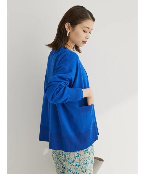 Green　Parks（グリーンパークス）の「洗える　ショート丈カーディガン（カーディガン/ボレロ・レディース・ブルー/ネイビー/オレンジ/アイボリー・FREE）」の14枚目の写真