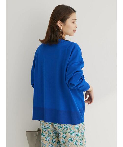 Green　Parks（グリーンパークス）の「洗える　ショート丈カーディガン（カーディガン/ボレロ・レディース・ブルー/ネイビー/オレンジ/アイボリー・FREE）」の11枚目の写真