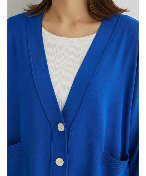 Green　Parks（グリーンパークス）の「洗える　ショート丈カーディガン（カーディガン/ボレロ・レディース・ブルー/ネイビー/オレンジ/アイボリー・FREE）」の5枚目の写真