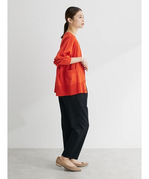 Green　Parks（グリーンパークス）の「洗える　ショート丈カーディガン（カーディガン/ボレロ・レディース・ブルー/ネイビー/オレンジ/アイボリー・FREE）」の6枚目の写真