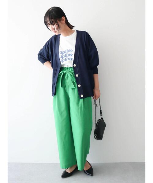 Green　Parks（グリーンパークス）の「洗える　ショート丈カーディガン（カーディガン/ボレロ・レディース・ブルー/ネイビー/オレンジ/アイボリー・FREE）」の16枚目の写真