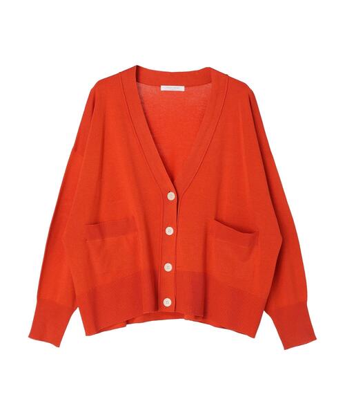 Green　Parks（グリーンパークス）の「洗える　ショート丈カーディガン（カーディガン/ボレロ・レディース・ブルー/ネイビー/オレンジ/アイボリー・FREE）」の7枚目の写真