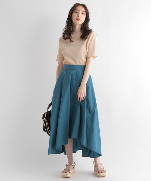 Andemiu(アンデミュウ)の「プリーツカットソー半袖192268(Tシャツ/カットソー・レディース・ベージュ/ブラック/ホワイト/グレー/グリーン/ホワイト系その他/ネイビー・FREE)」の22枚目の写真