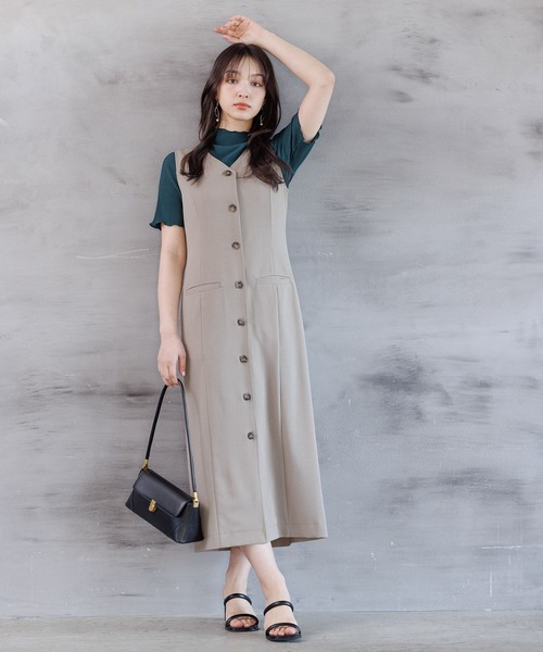 Andemiu(アンデミュウ)の「プリーツカットソー半袖192268(Tシャツ/カットソー・レディース・ベージュ/ブラック/ホワイト/グレー/グリーン/ホワイト系その他/ネイビー・FREE)」の15枚目の写真