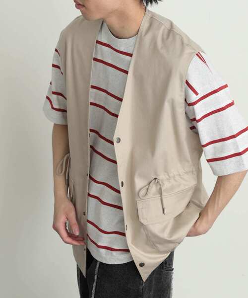 SENSE OF PLACE by URBAN RESEARCH（センスオブプレイスバイアーバンリサーチ）の「『ユニセックス』ハンティングベスト（ベスト・メンズ・ブラック/カーキ/ライトベージュ・MEDIUM/LARGE）」の5枚目の写真