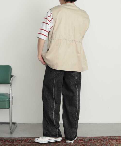 SENSE OF PLACE by URBAN RESEARCH（センスオブプレイスバイアーバンリサーチ）の「『ユニセックス』ハンティングベスト（ベスト・メンズ・ブラック/カーキ/ライトベージュ・MEDIUM/LARGE）」の12枚目の写真