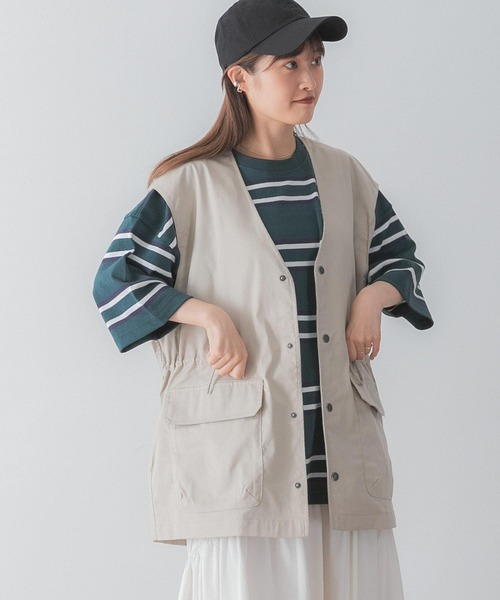 SENSE OF PLACE by URBAN RESEARCH（センスオブプレイスバイアーバンリサーチ）の「『ユニセックス』ハンティングベスト（ベスト・メンズ・ブラック/カーキ/ライトベージュ・MEDIUM/LARGE）」の13枚目の写真