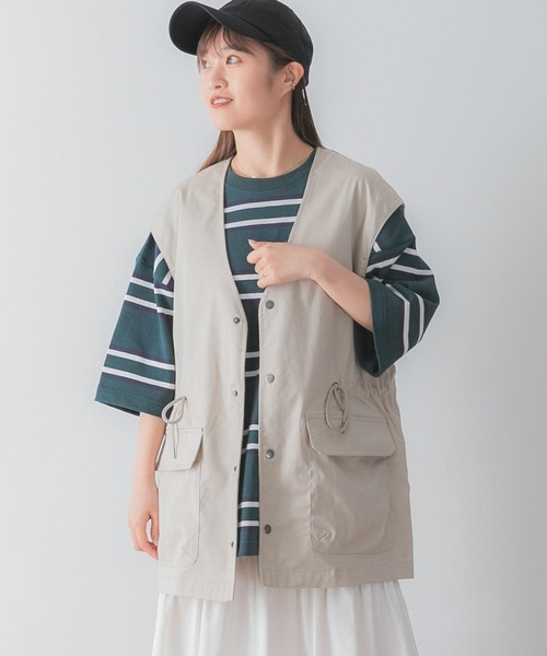 SENSE OF PLACE by URBAN RESEARCH（センスオブプレイスバイアーバンリサーチ）の「『ユニセックス』ハンティングベスト（ベスト・メンズ・ブラック/カーキ/ライトベージュ・MEDIUM/LARGE）」の14枚目の写真