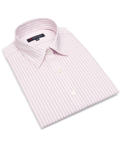 TOKYO SHIRTS（トウキョウシャツ）の「形態安定ノーアイロン レギュラー 七分袖ビジネスワイシャツ（ビジネスシャツ・レディース・ライトピンク・LL/S/M/L/XL）」の7枚目の写真