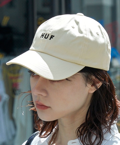 HUF(ハフ)の「HUF/ハフ ESSENTIALS OG LOGO CV ロゴキャップ(キャップ・メンズ・ホワイト/ブラック/ライトブルー・FREE)」の2枚目の写真