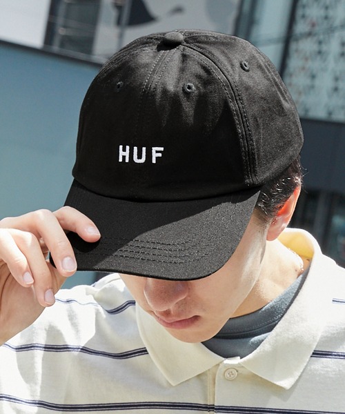 HUF(ハフ)の「HUF/ハフ ESSENTIALS OG LOGO CV ロゴキャップ(キャップ・メンズ・ホワイト/ブラック/ライトブルー・FREE)」の4枚目の写真