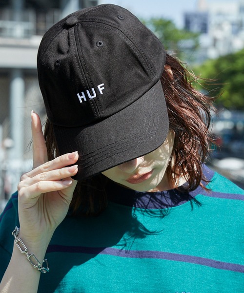 HUF(ハフ)の「HUF/ハフ ESSENTIALS OG LOGO CV ロゴキャップ(キャップ・メンズ・ホワイト/ブラック/ライトブルー・FREE)」の11枚目の写真