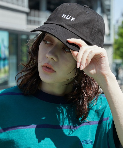 HUF(ハフ)の「HUF/ハフ ESSENTIALS OG LOGO CV ロゴキャップ(キャップ・メンズ・ホワイト/ブラック/ライトブルー・FREE)」の12枚目の写真