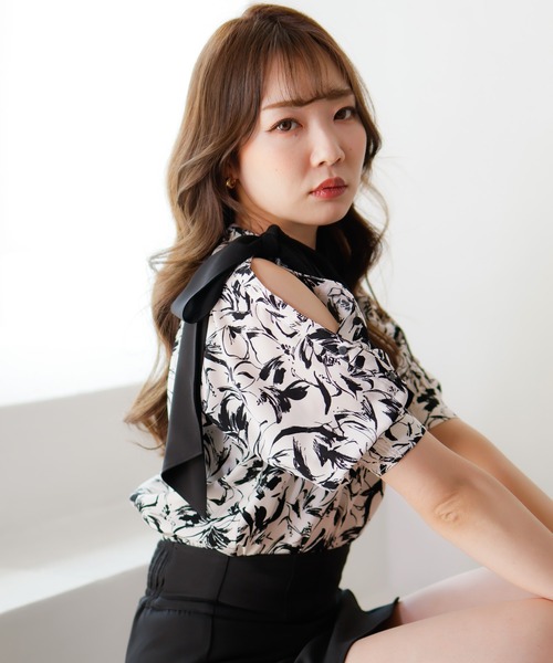 LIPSERVICE（リップサービス）の「サイドリボンハーフブラウス（シャツ/ブラウス・レディース・その他2/モカ/その他1/アイボリー・FREE）」の11枚目の写真