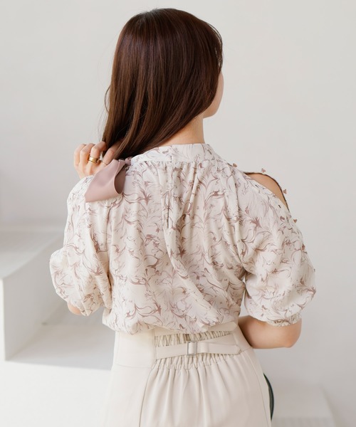 LIPSERVICE（リップサービス）の「サイドリボンハーフブラウス（シャツ/ブラウス・レディース・その他2/モカ/その他1/アイボリー・FREE）」の14枚目の写真