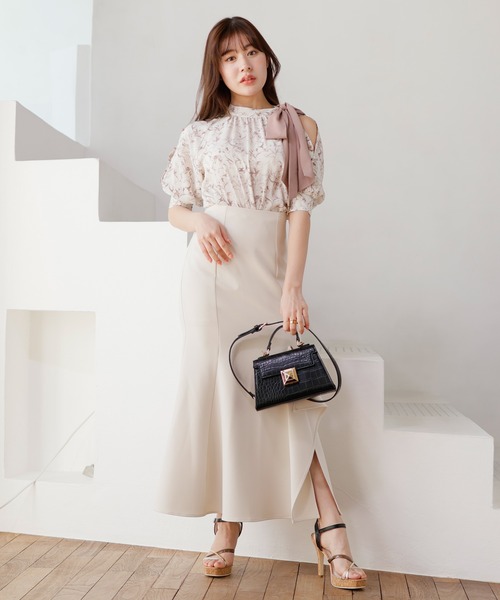 LIPSERVICE（リップサービス）の「サイドリボンハーフブラウス（シャツ/ブラウス・レディース・その他2/モカ/その他1/アイボリー・FREE）」の12枚目の写真