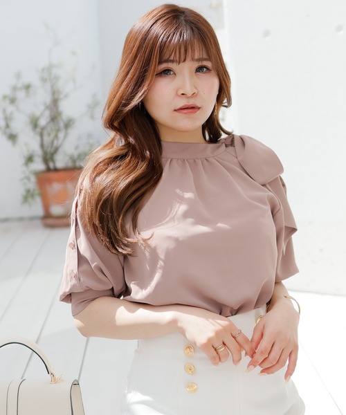 LIPSERVICE（リップサービス）の「サイドリボンハーフブラウス（シャツ/ブラウス・レディース・その他2/モカ/その他1/アイボリー・FREE）」の16枚目の写真