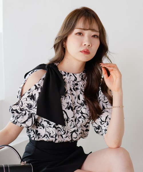 LIPSERVICE（リップサービス）の「サイドリボンハーフブラウス（シャツ/ブラウス・レディース・その他2/モカ/その他1/アイボリー・FREE）」の21枚目の写真