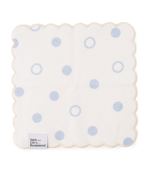 SHOO・LA・RUE（シューラルー）の「◆タオルハンカチ スカラップ（ハンカチ/ハンドタオル・レディース・ホワイト/パープル系4/ピンク系・00）」の2枚目の写真