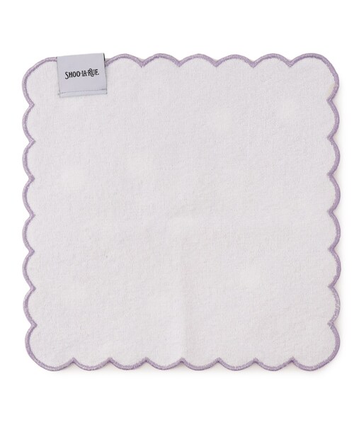 SHOO・LA・RUE（シューラルー）の「◆タオルハンカチ スカラップ（ハンカチ/ハンドタオル・レディース・ホワイト/パープル系4/ピンク系・00）」の7枚目の写真
