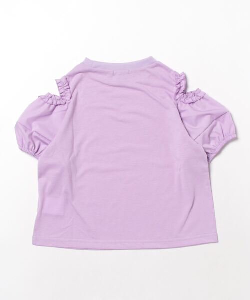 by LOVEiT(バイラビット)の「ぽわんスリーブアソートTシャツ(Tシャツ/カットソー・キッズ・サックスブルー/オフホワイト/ラベンダー/ブラック・130cm/140cm/120cm/150cm/160cm)」の5枚目の写真