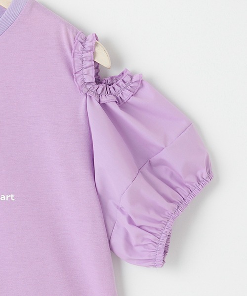 by LOVEiT(バイラビット)の「ぽわんスリーブアソートTシャツ(Tシャツ/カットソー・キッズ・サックスブルー/オフホワイト/ラベンダー/ブラック・130cm/140cm/120cm/150cm/160cm)」の8枚目の写真