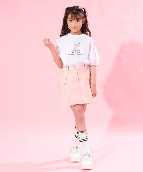 by LOVEiT(バイラビット)の「ぽわんスリーブアソートTシャツ(Tシャツ/カットソー・キッズ・サックスブルー/オフホワイト/ラベンダー/ブラック・130cm/140cm/120cm/150cm/160cm)」の18枚目の写真