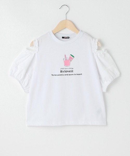 by LOVEiT(バイラビット)の「ぽわんスリーブアソートTシャツ(Tシャツ/カットソー・キッズ・サックスブルー/オフホワイト/ラベンダー/ブラック・130cm/140cm/120cm/150cm/160cm)」の19枚目の写真