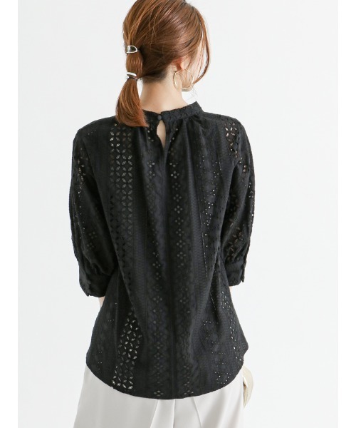 〈TICCA〉シャツブラウス　レースカットワーク Torrazzo Donna ブラウス シャツ カットワークレースブラウス