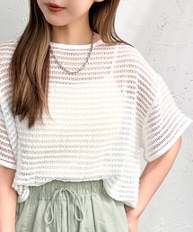 カットショートメッシュトップス【ZOZOTOWN限定アイテム】