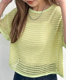 カットショートメッシュトップス【ZOZOTOWN限定アイテム】
