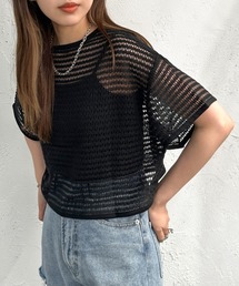 apres jour mignon | カットショートメッシュトップス【ZOZOTOWN限定アイテム】(Tシャツ/カットソー)