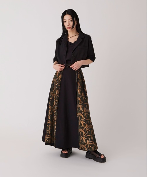 【Mavie.7】 袖チュールショートジャケット(完売品) チュール付きショートジャケット | &low