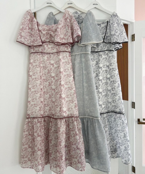 one after another NICE CLAUP（ワンアフターアナザーナイスクラップ）の「トワルドジュイ/オリジナルプリントワンピース（ワンピース・レディース・グレー系その他/ピンク系その他/ライトグレー系・FREE）」の20枚目の写真