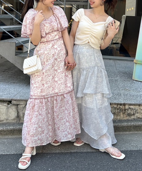 one after another NICE CLAUP（ワンアフターアナザーナイスクラップ）の「トワルドジュイ/オリジナルプリントワンピース（ワンピース・レディース・グレー系その他/ピンク系その他/ライトグレー系・FREE）」の16枚目の写真