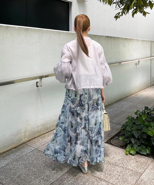 Couture broochうす軽アウターバックフリルシアーブルゾン　36 Couture broochうす軽アウターバックフリルシアーブルゾン 36