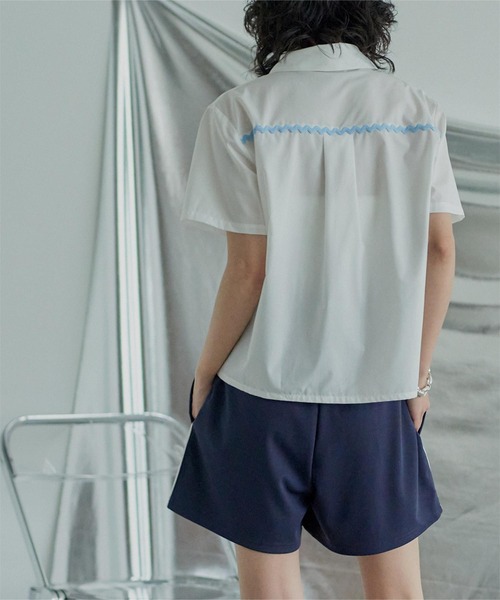 miette（ミエット）の「サイドラインジャージショートパンツ（その他パンツ・レディース・グレー/ダークグリーン/ネイビー・FREE）」の10枚目の写真