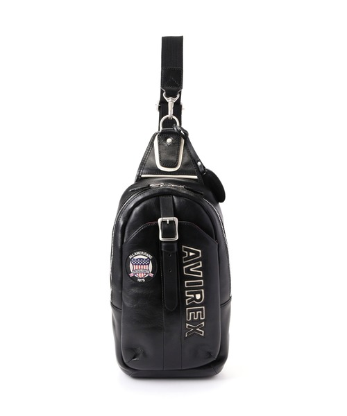 AVIREX（アヴィレックス）の「VARSITY LEATHER ONE SHOULDER BAG/ バーシティーレザーワンショルダーバッグＡＶＸ５６２９（ショルダーバッグ・レディース・ブラック/ホワイト系2/ダークブラウン・F）」の6枚目の写真