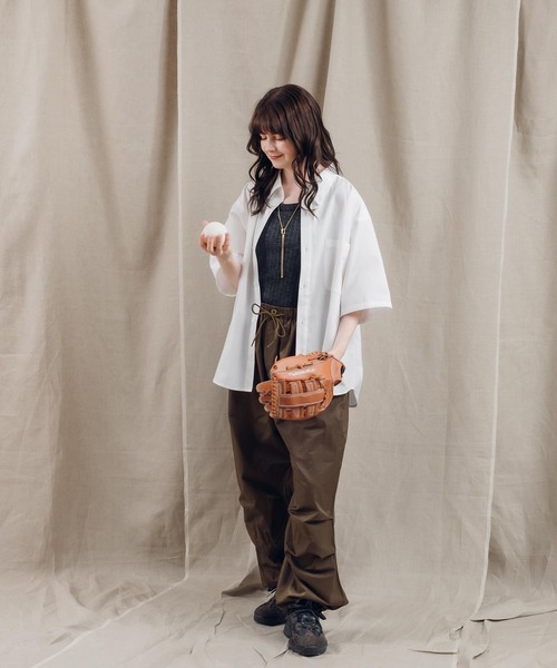 MUHET(ミュエータ)の「ランダムリブタンクトップ(タンクトップ・レディース・チャコールグレー/オフホワイト/サックスブルー・FREE)」の5枚目の写真